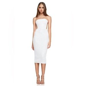 NOOKIE LUMEIRE MIDI DRESS - WHITE
